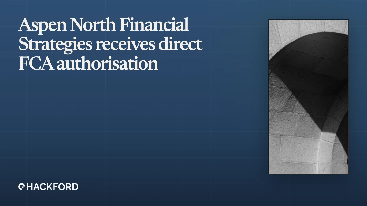 Aspen North Financial Strategies receives direct FCA authorisation