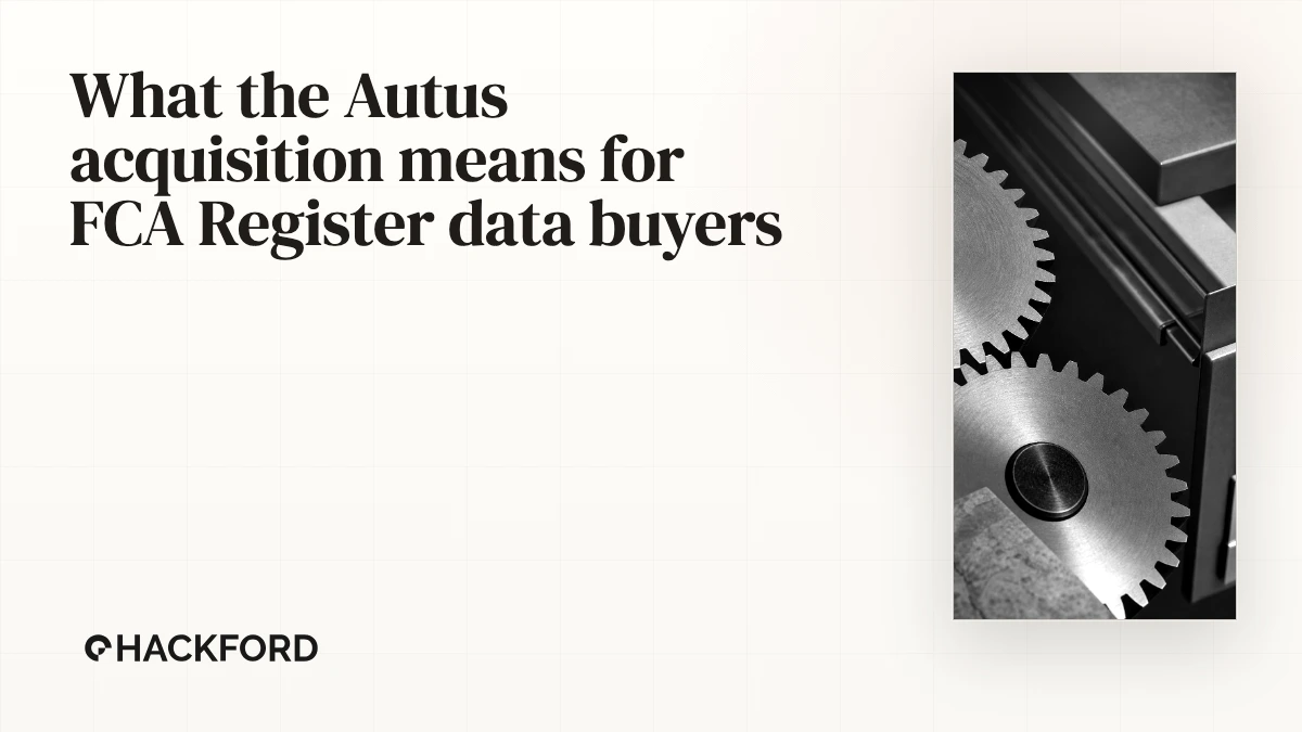 What does the acquisition of Autus Data Services mean for FCA Register data buyers?