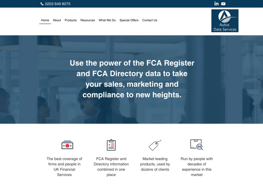 What does the acquisition of Autus Data Services mean for FCA Register data buyers?