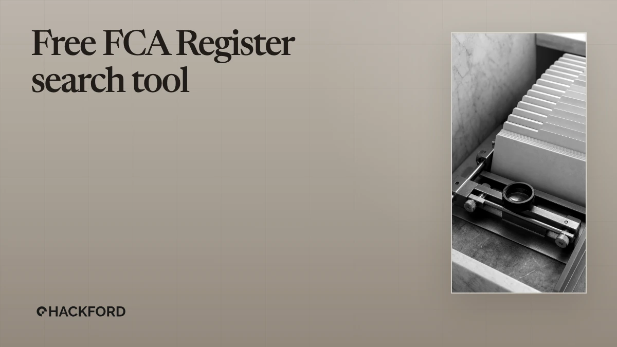 Free FCA Register search tool and quick firm finder