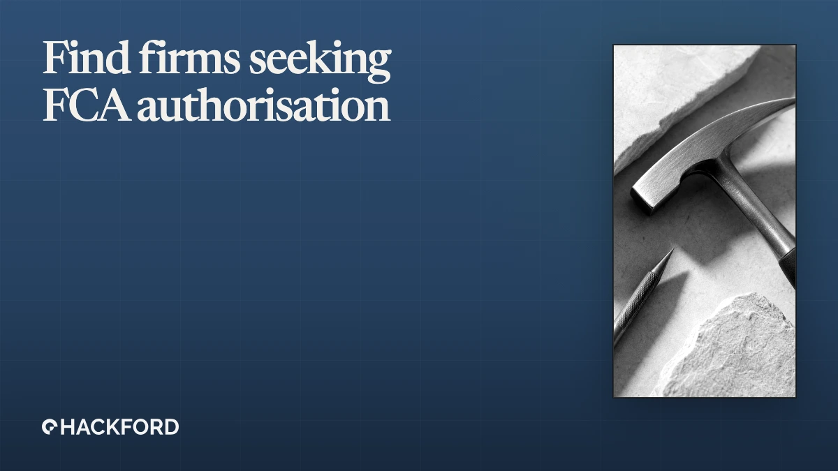 Find firms seeking FCA authorisation