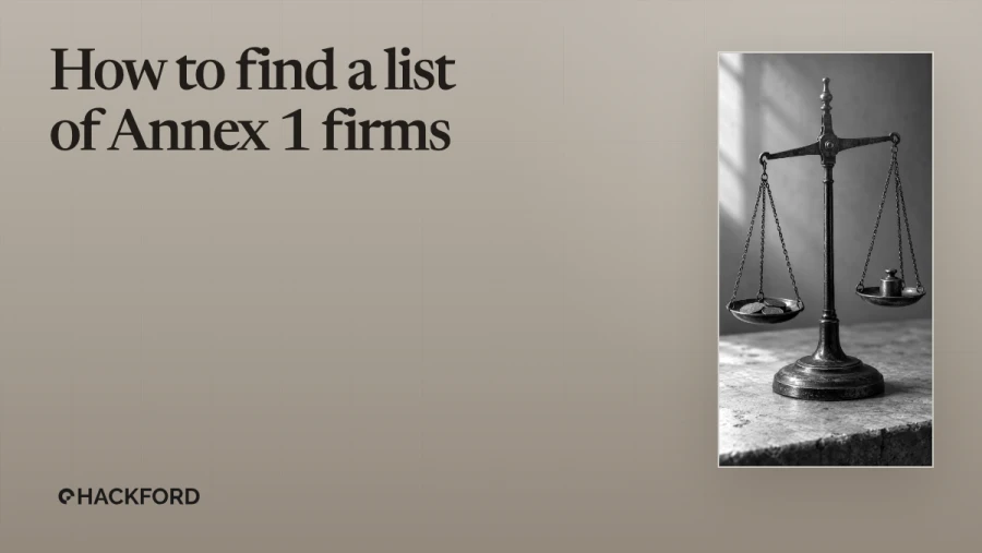 How to find a list of Annex 1 firms