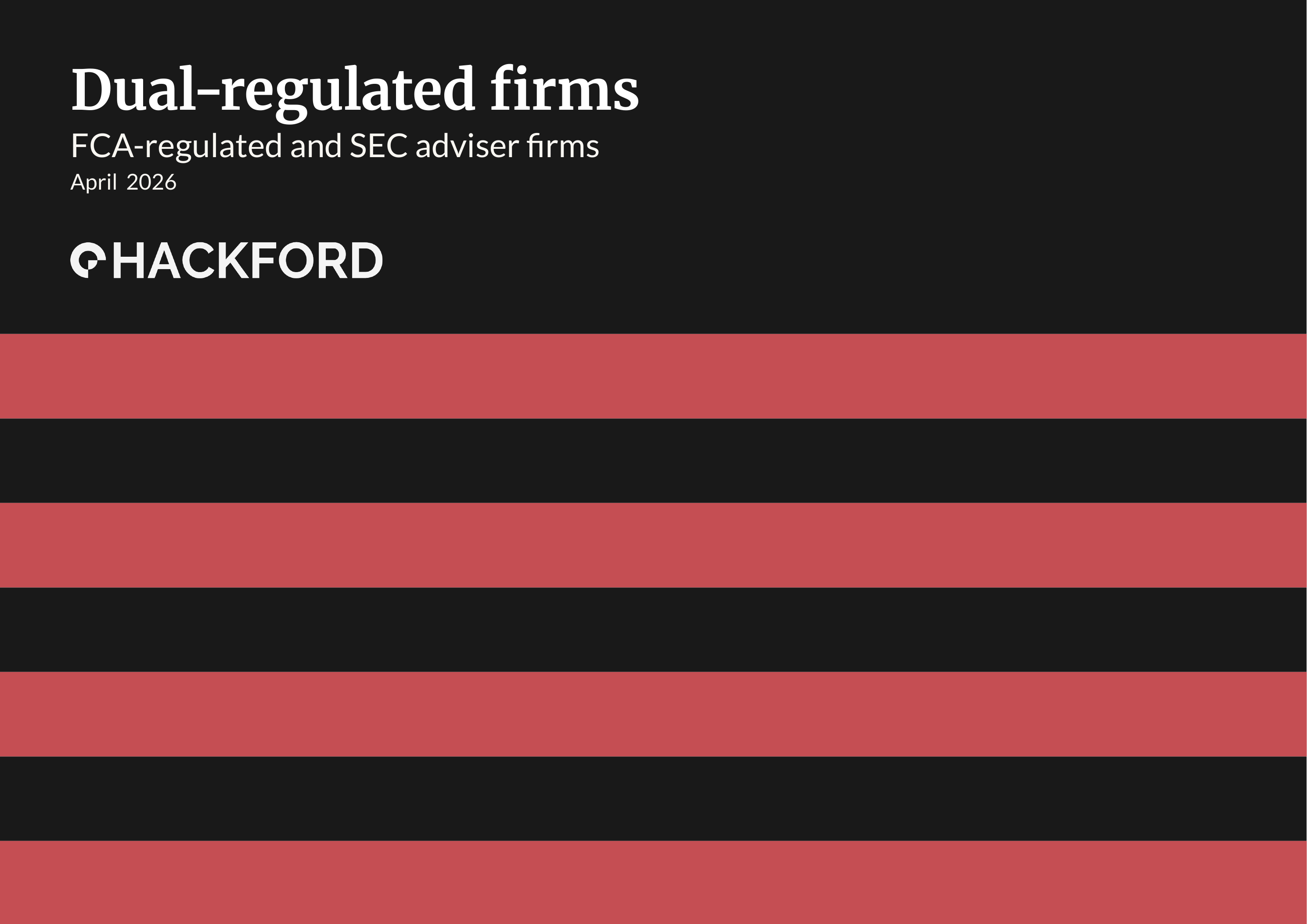 Dual-regulated FCA and SEC adviser firms report cover